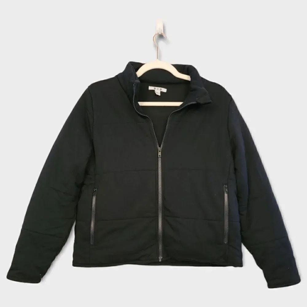 Three Dots Quilted Knit Jacket - Picture 2 of 5